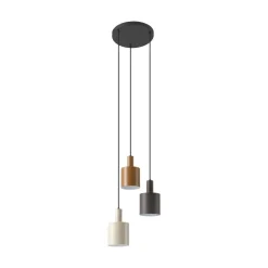 Lindby Pendellamper|Pendellamper > hængelampe Ovelia, brun/kaffe/beige, 3 lyskilder, E27