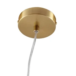 Lindby Pendellamper > hængelampe Piatra, opal/messing, glas, Ø 16 cm, G9