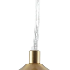Lindby Pendellamper > hængelampe Piatra, opal/messing, glas, Ø 16 cm, G9