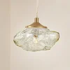Pendellamper|Pendellamper ^ Lindby hængelampe Piatra, rav/messing, glas, Ø 16 cm, G9