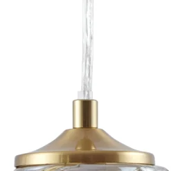 Pendellamper|Pendellamper ^ Lindby hængelampe Piatra, rav/messing, glas, Ø 16 cm, G9
