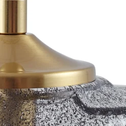 Pendellamper ^ Lindby hængelampe Piatra, røg/messing, glas, Ø 16 cm, G9