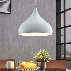 Lindby Pendellamper|Pendellamper > hængelampe Ritana, hvid, metal, Ø 31 cm, E27