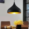 Lindby Pendellamper|Pendellamper > hængelampe Ritana, sort-guld, metal, Ø 31cm, E27