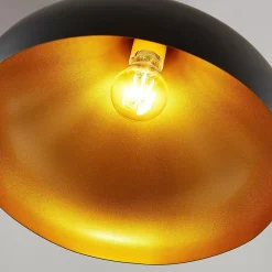 Lindby Pendellamper|Pendellamper > hængelampe Ritana, sort-guld, metal, Ø 31cm, E27