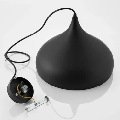 Lindby Pendellamper|Pendellamper > hængelampe Ritana, sort-guld, metal, Ø 31cm, E27