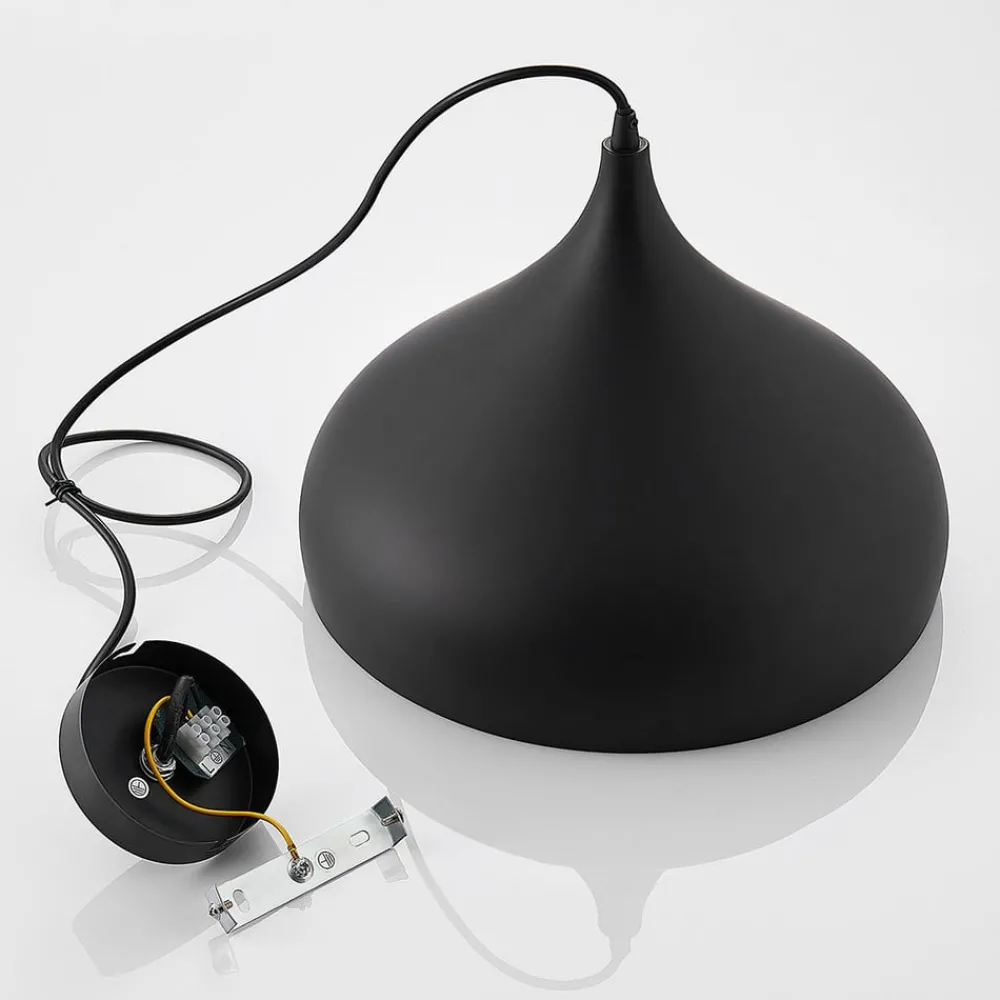 Lindby Pendellamper|Pendellamper > hængelampe Ritana, sort-guld, metal, Ø 31cm, E27