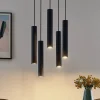 Lindby Pendellamper|Pendellamper > hængelampe Sanad, Ø 40 cm, 5 lyskilder, sort, GU10