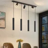 Lindby Pendellamper|Pendellamper > hængelampe Sanad, 100 cm, 7 lyskilder, sort, GU10