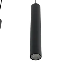 Lindby Pendellamper|Pendellamper > hængelampe Sanad, 100 cm, 7 lyskilder, sort, GU10