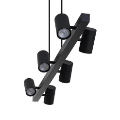 Lindby Pendellamper|Pendellamper > hængelampe Savoli, 116 cm, sort, 6 lyskilder, stål