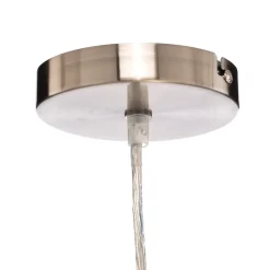 Pendellamper ^ Lindby hængelampe Sebatin, Ø 50 cm, hvid, stof, E27