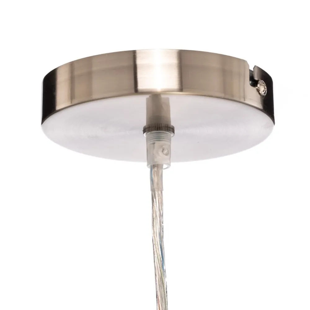 Pendellamper ^ Lindby hængelampe Sebatin, Ø 50 cm, hvid, stof, E27