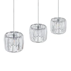 Lindby Pendellamper|Pendellamper > hængelampe Sofia, 107 cm, 3 lyskilder, E14, krom/klar