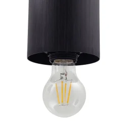 Lindby Pendellamper > hængelampe Svante, 1 lyskilde, sort, glas, Ø 10cm