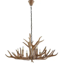 Pendellamper ^ Lindby hængelampe Tejask, Ø 102 cm, 6 lyskilder, gevir, E14