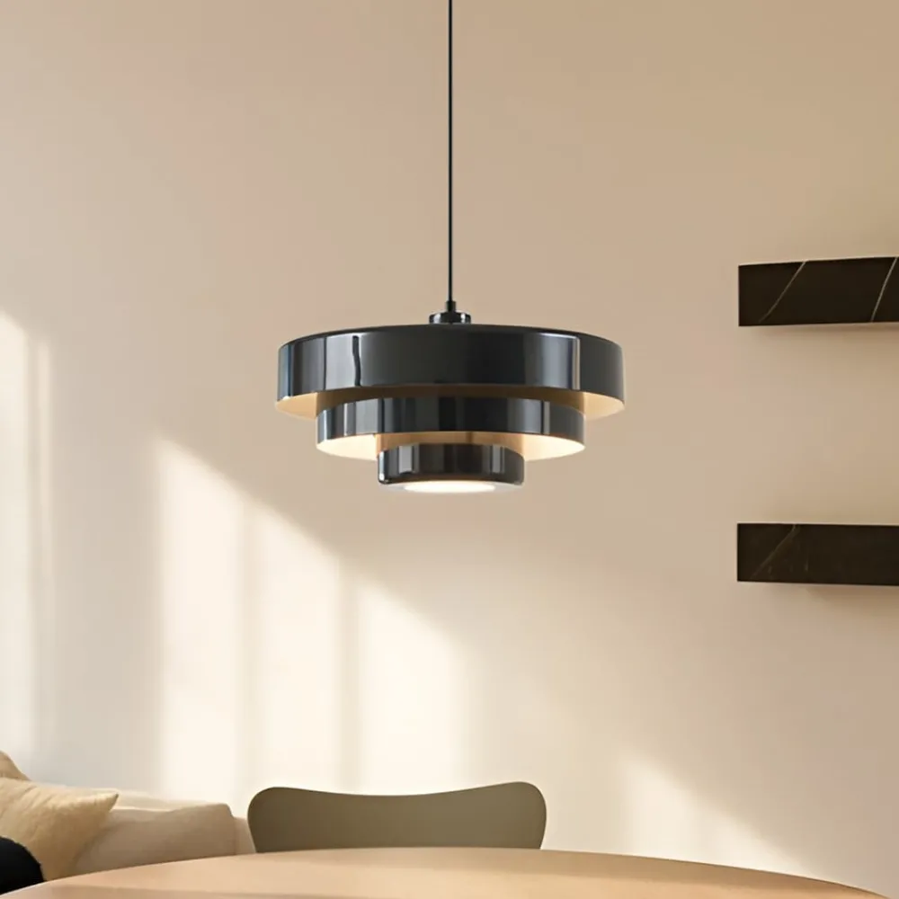 Lindby Pendellamper|Pendellamper > hængelampe Tivra, sort, Ø 35 cm, metal, E27