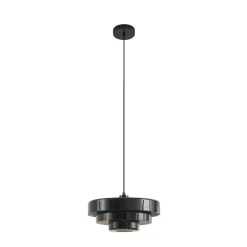 Lindby Pendellamper|Pendellamper > hængelampe Tivra, sort, Ø 35 cm, metal, E27