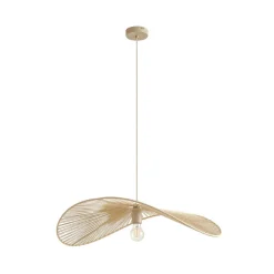 Lindby Pendellamper|Pendellamper > hængelampe Valdorin, beige, papir, længde 75 cm