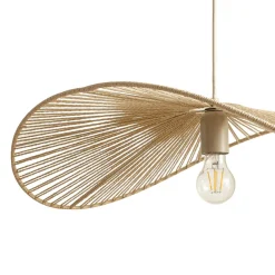Lindby Pendellamper|Pendellamper > hængelampe Valdorin, beige, papir, længde 75 cm