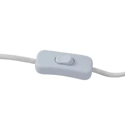 Lindby Bordlamper > Hubi bordlampe, hvid, glas, Ø 22 cm, svampeform