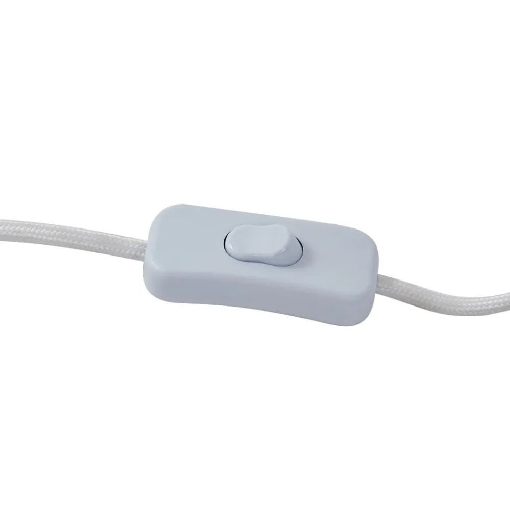 Lindby Bordlamper > Hubi bordlampe, hvid, glas, Ø 22 cm, svampeform