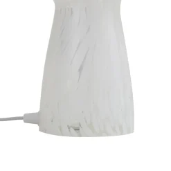 Lindby Bordlamper > Hubi bordlampe, hvid, glas, Ø 22 cm, svampeform