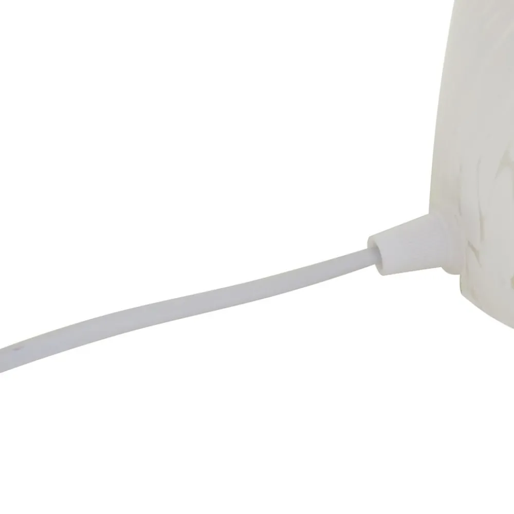 Lindby Bordlamper > Hubi bordlampe, hvid, glas, Ø 22 cm, svampeform