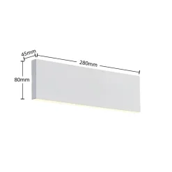 Lindby Gang|Pendellamper > Ignazia LED-væglampe, 28 cm, hvid, metal, op/ned