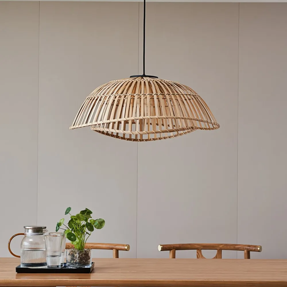 Pendellamper|Pendellamper ^ Lindby Ilajus hængelampe, Ø 62 cm, bambus, E27
