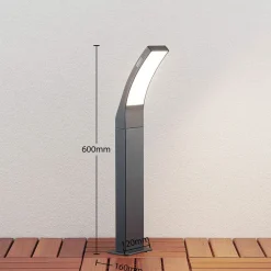Terrassebelysning|Gadebelysning ^ Lindby Ilvita LED-vejlampe, 60 cm, antracit, metal, IP54