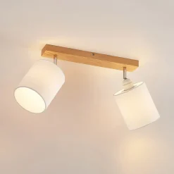 Loftlamper|Spotlights ^ Lindby Imarin loftspot, 2 lyskilder, eg/hvid