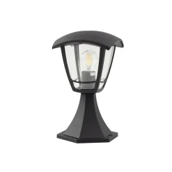 Lindby Terrassebelysning|Sokkellamper > Isidoro sokkellampe, sort, højde 28 cm, plast