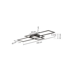 Loftlamper|Loftlamper ^ Lindby Ismera LED-loftslampe 3 rammer, antracit