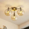 Loftlamper|Pendellamper ^ Lindby Jemissa loftlampe, 3 lyskilder, ravgul