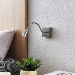 Lindby Væglamper|Væglamper > Jolka LED-læselampe, afbryder, nikkel