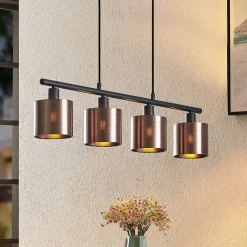 Lindby Pendellamper|Pendellamper > Joudy pendellampe, 4 lyskilder, mørk bronze