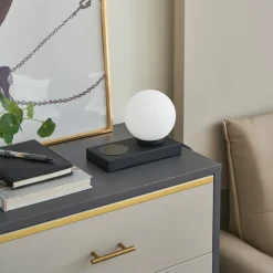 Lindby Arbejdsrum/Kontor|Bordlamper > Junis bordlampe, sort, opladningsfunktion