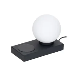 Lindby Arbejdsrum/Kontor|Bordlamper > Junis bordlampe, sort, opladningsfunktion