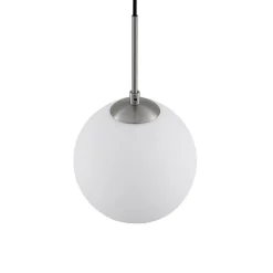 Pendellamper ^ Lindby Jurian pendellampe 1 lyskilde, nikkel/opal
