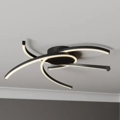 Lindby Gang|Loftlamper > Katris LED-loftlampe, 58 cm, sort