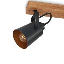 Lindby Loftlamper|Spotlights > Kimban loftspot, 5 lyskilder, 106 cm, træ, metal