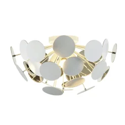 Gang|Loftlamper ^ Lindby Kinan loftlampe, Ø 54 cm, hvid, metal, E14
