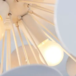 Gang|Loftlamper ^ Lindby Kinan loftlampe, Ø 54 cm, hvid, metal, E14