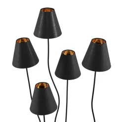 Lindby Gulvlamper > Komalie gulvlampe, 5 lyskilder, sort