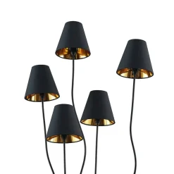 Lindby Gulvlamper > Komalie gulvlampe, 5 lyskilder, sort