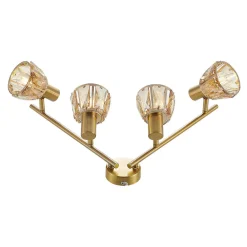Gang|Loftlamper ^ Lindby Kosta loftlampe, 4 lyskilder, messing