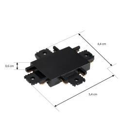 Lindby Skinnesystem > krydsstik Lumaro, sort, plast