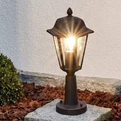 Terrassebelysning|Sokkellamper ^ Lindby Lamina sokkellampe, 39 cm, lygte, metal, E27
