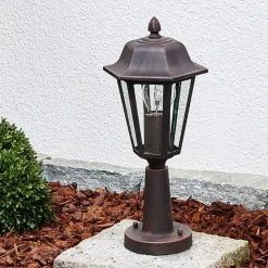 Terrassebelysning|Sokkellamper ^ Lindby Lamina sokkellampe, 39 cm, lygte, metal, E27